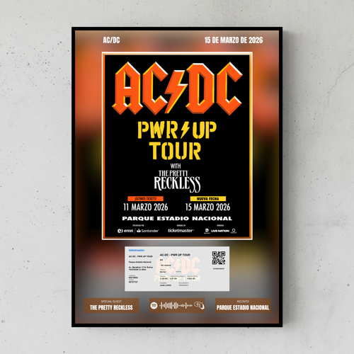 Cuadro Decorativo Concierto ACDC Power Up 2026