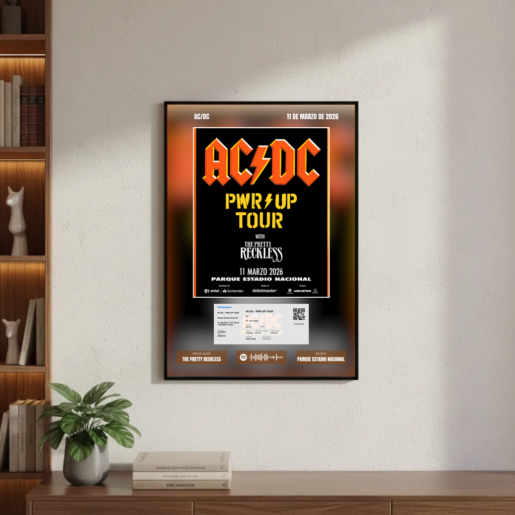 Cuadro Decorativo Concierto ACDC Power Up 2026